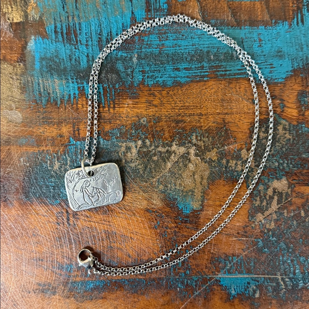 Jes MaHarry Sterling Silver “Compassion Charm” necklace. New in box.